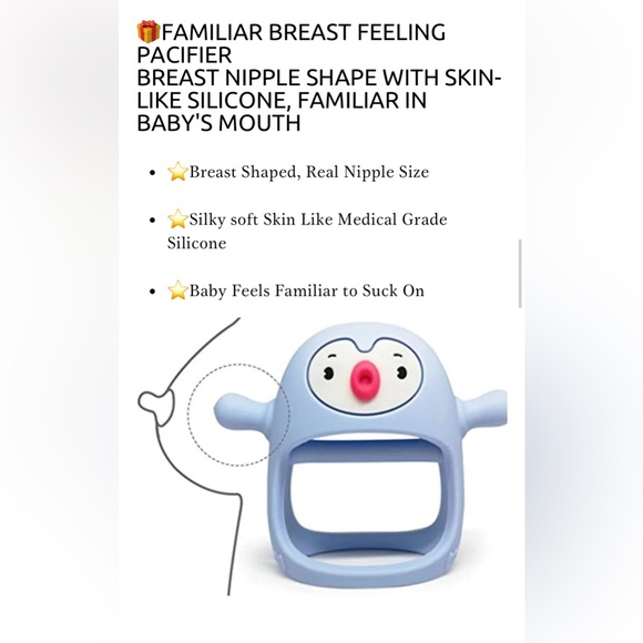 SMILY MIA PENGUIN BUDDY TEETHER TOY FOR 0-6 MONTHS SUCKING BABIES - Picture 3 of 4